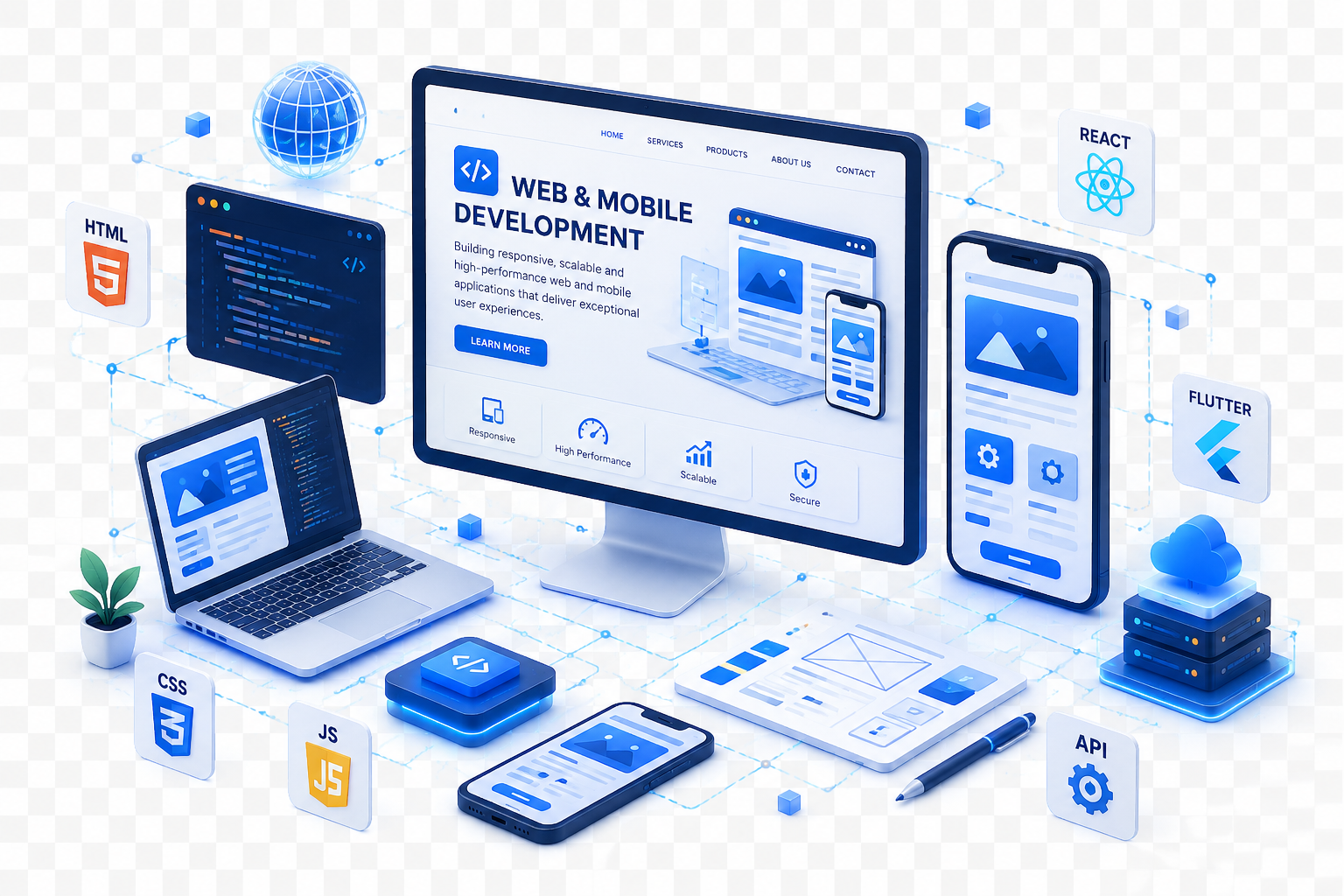 Web and mobile development illustration